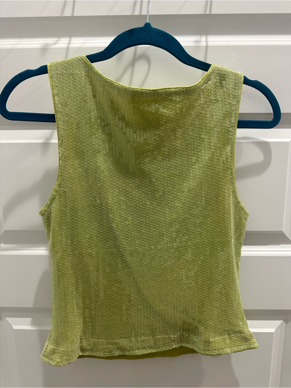 Green Sequin Tank Top - Size Small